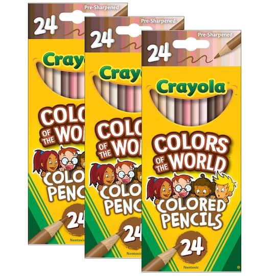 Crayola&#xAE; 3 Pack Colors of the World Colored Pencils, 24ct.